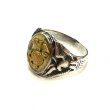 画像3: 40's "U.S.M.C."　GOLD PLATING　STERLING SILVER RING (3)