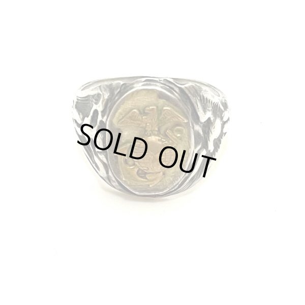 画像1: 40's "U.S.M.C."　GOLD PLATING　STERLING SILVER RING (1)