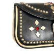 画像12: 50's DEAD STOCK　LEATHER CLUTCH BAG  with STUDS  (12)