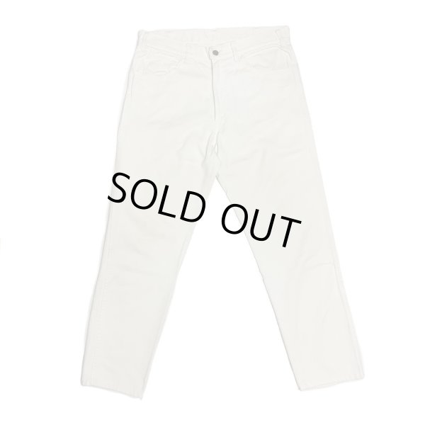 画像3: 60's "LEVI'S 518"　SLIM FIT　COTTON TWILL（かつらぎ）　PANTS　"big E"　WHITE（純白）size:W34 × L29 (3)
