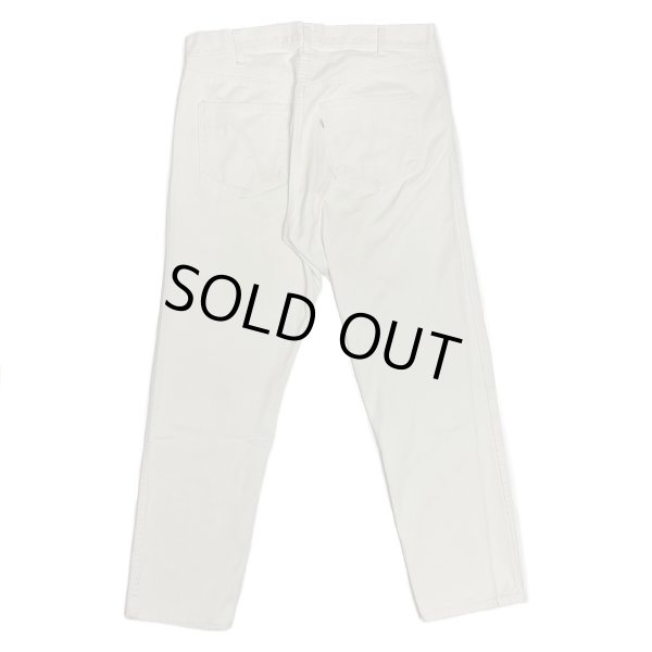 画像4: 60's "LEVI'S 518"　SLIM FIT　COTTON TWILL（かつらぎ）　PANTS　"big E"　WHITE（純白）size:W34 × L29 (4)