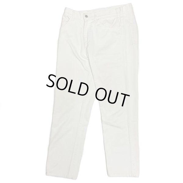 画像5: 60's "LEVI'S 518"　SLIM FIT　COTTON TWILL（かつらぎ）　PANTS　"big E"　WHITE（純白）size:W34 × L29 (5)