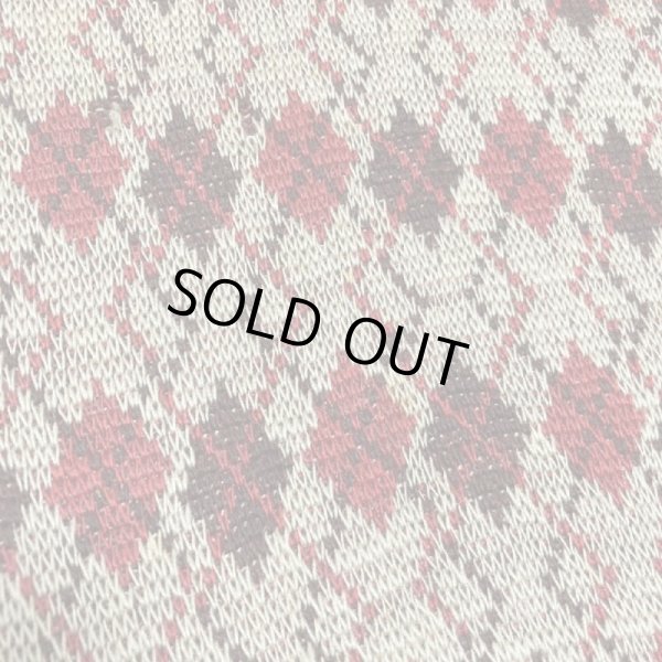 画像10: 30's "Lanb Knit"　Argyle PATTERN PANNEL　WOOL KNIT CARDIGAN (10)