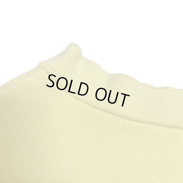 画像5: 50's OLD  SWEAT SHIRTS  with LONG RIB （Light Yellow）　big size (5)