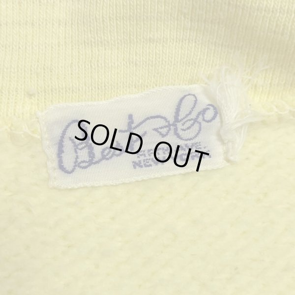 画像7: 50's OLD  SWEAT SHIRTS  with LONG RIB （Light Yellow）　big size (7)