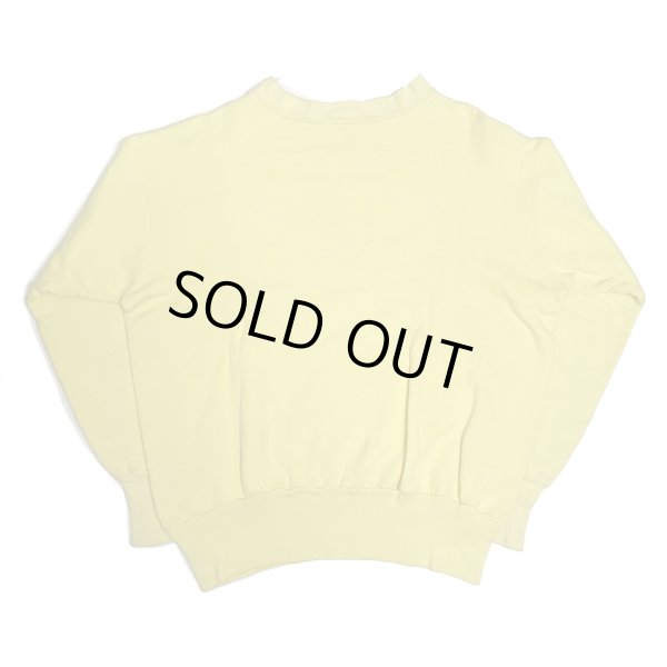 画像2: 50's OLD  SWEAT SHIRTS  with LONG RIB （Light Yellow）　big size (2)