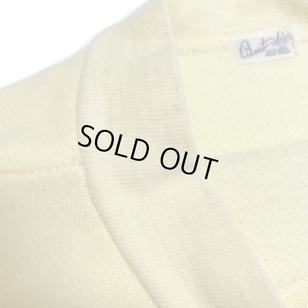 画像6: 50's OLD  SWEAT SHIRTS  with LONG RIB （Light Yellow）　big size (6)