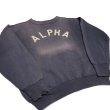 画像3: 50's OLD  SWEAT SHIRTS  with FELT PATCHES     NAYY     （なす紺色） (3)