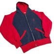 画像2: 50's "AKOM"　NAVY×RED　2 TONE COLOR　FULL ZIP. 　SWEAT PARKA　with THERMAL LINER (2)