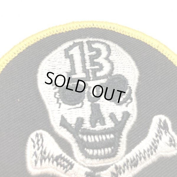 画像5: 70's DEAD STOCK "13" SKULL＆CROSSBONES PATCH (5)