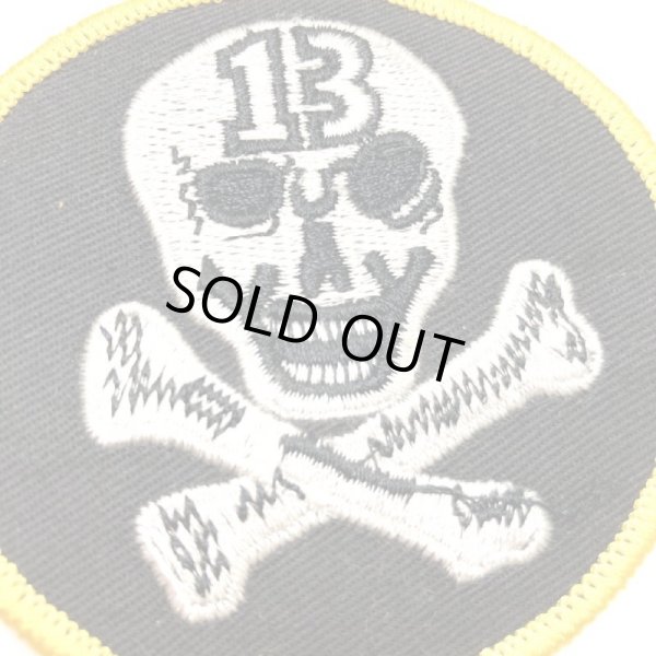 画像3: 70's DEAD STOCK "13" SKULL＆CROSSBONES PATCH (3)