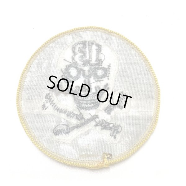 画像2: 70's DEAD STOCK "13" SKULL＆CROSSBONES PATCH (2)