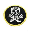 画像1: 70's DEAD STOCK "13" SKULL＆CROSSBONES PATCH (1)