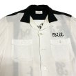 画像4: 50's〜 RAYON BOWLING SHIRTS (BLACK×WHITE） (4)