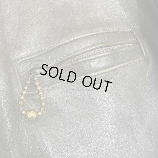 画像13: 1939's "CRESCO"　HORSE HIDE LEATHER JACKET　with BALLCHAIN ZIPPER (13)