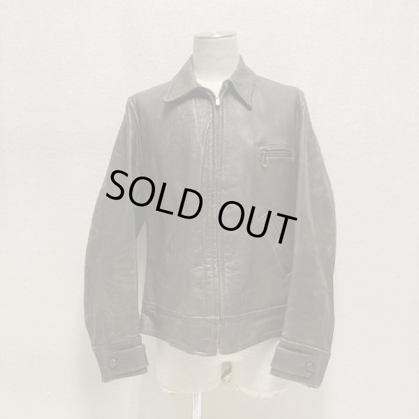 画像19: 1939's "CRESCO"　HORSE HIDE LEATHER JACKET　with BALLCHAIN ZIPPER (19)