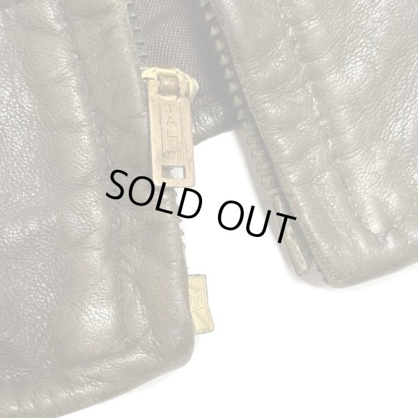 画像8: 1939's "CRESCO"　HORSE HIDE LEATHER JACKET　with BALLCHAIN ZIPPER (8)