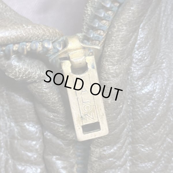 画像7: 1939's "CRESCO"　HORSE HIDE LEATHER JACKET　with BALLCHAIN ZIPPER (7)