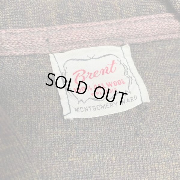 画像4: 40's ”BRENT”　WORK　WOOL KNIT CARDIGAN　with ELBOW PATCH　MINT CONDITION (4)