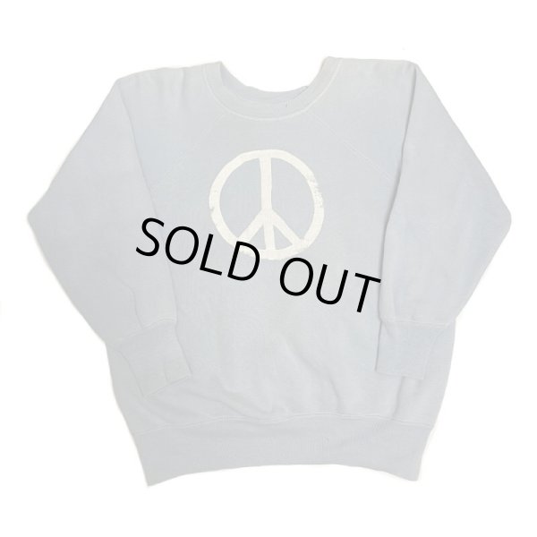 画像1: 40's〜 OLD SWEAT SHIRTS　with PEACE ☮　PRINTED (1)