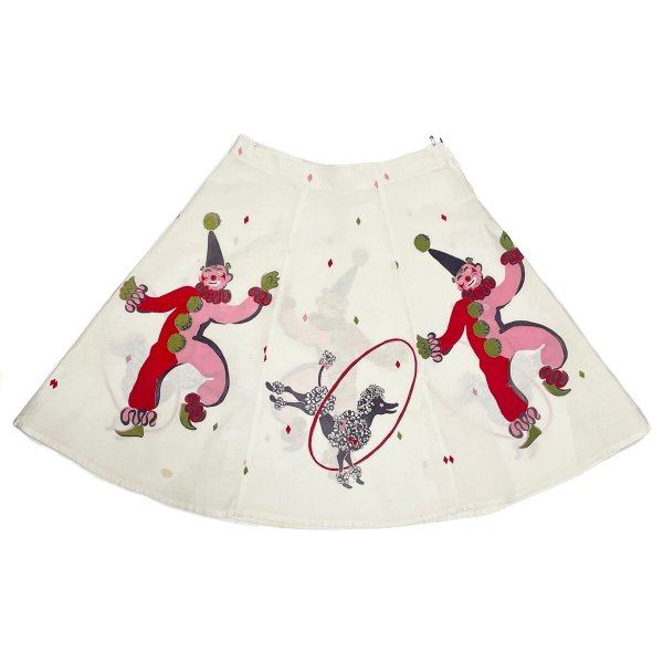 画像2: 50's CIRCLE　POODLE SKIRT　with CLOWNS ON FRONT　and HARLEQUIN DIAMOND　　ON BOOK ！！ (2)
