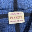 画像5: 50's "PENNEYS"　HOMBRE CHECK PATTERN　COTTON FLANNEL SHIRTS　マチ付き (5)