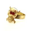 画像3: 50's DEAD STOCK　SKULL ＆ CROSSBONES　TOY RING 　（RED EYES） (3)