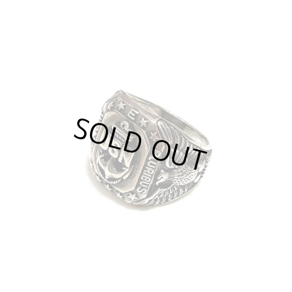 画像1: 40's〜 "U.S.N."　SILVER RING (1)