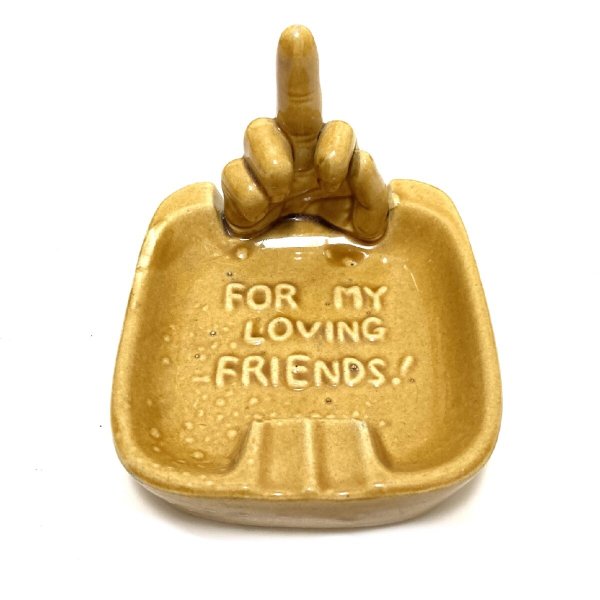 画像1: 60's　ASHTRAY　with JOKE MESSAGE & FINGER (1)