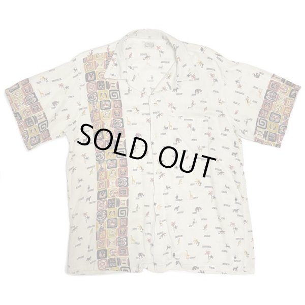 画像1: 50's ”ARROW”　ANIMALS　PATTERN　RAYON　HAWAIIAN　SHIRTS　SIZE: L　ON BOOK !! (1)