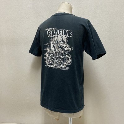 画像1: 80's "RAT FINK"　PRINTED Tee SHIRTS　with POCKET　BLACK