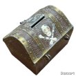 画像14: 50's "E.J.KAHN CO."　METAL　PIGGY BANK　WITH　SKULL & CROSSBONES　AND　PIRATES　WITH　OLD　PINS　very collectable !! (14)