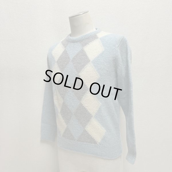 画像13: around 70's  DEAD STOCK 　"BROOKS BROTHERS" DIAMOND PATTERN WOOL KNIT (13)