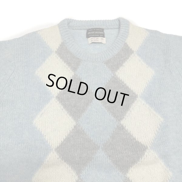 画像4: around 70's  DEAD STOCK 　"BROOKS BROTHERS" DIAMOND PATTERN WOOL KNIT (4)