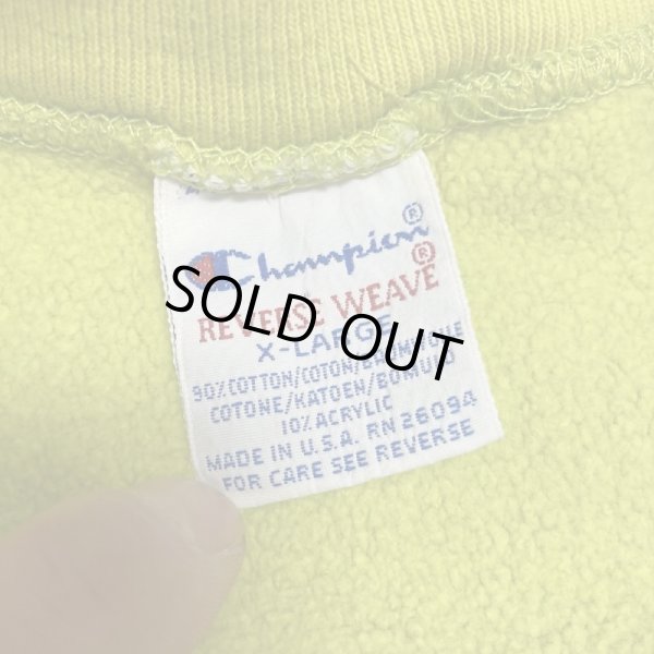 画像4: 90's CHAMPION REVERSE WEAVE　SWEAT SHIRTS　LIME (4)