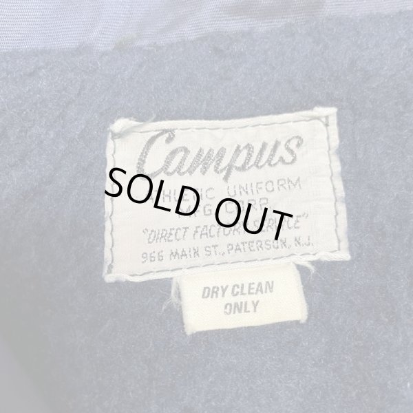 画像6: 50's "CAMPUS"       SATIN CLOTH  FULL ZIP.  COACH TYPE  SPORTS JACKET       DARK NAVY (6)