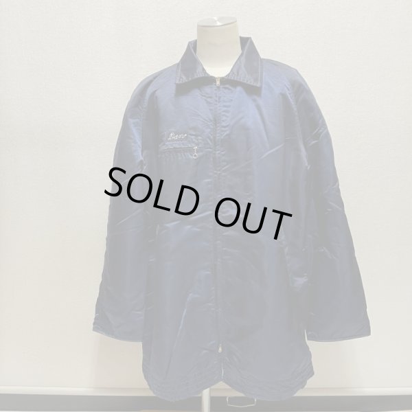 画像20: 50's "CAMPUS"       SATIN CLOTH  FULL ZIP.  COACH TYPE  SPORTS JACKET       DARK NAVY (20)
