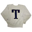 画像1: 90's CHAMPION REVERSE WEAVE SWEAT SHIRTS　WITH BOTH SIDES PRINTED　”T” (1)