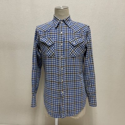 画像1: early 50's　Wrangler　COTTON WESTERN SHIRTS　WITH DIAGONAL POCKETS