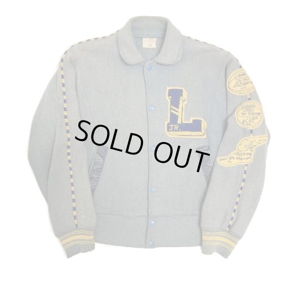 画像1: 50's ALL MELTON  BASEBALL JACKET (1)