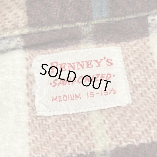 画像6: 50's "PENNEY'S" PRINTED LIGHT COTTON FLANNEL SHIRTS (6)