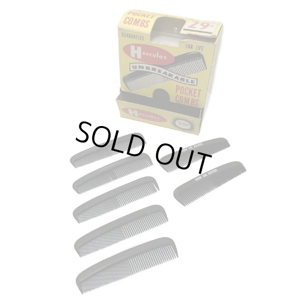 画像4: 50's DEAD STOCK COMB SOLID ×５ps. and with ORIGINAL PRINTED × 2ps.　WITH ORIGINAL BOX　(1) (4)