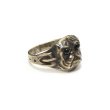 画像2: ”BULLDOG” MOTIF BRASS RING WITH GREEN EYES　11号　(6) (2)