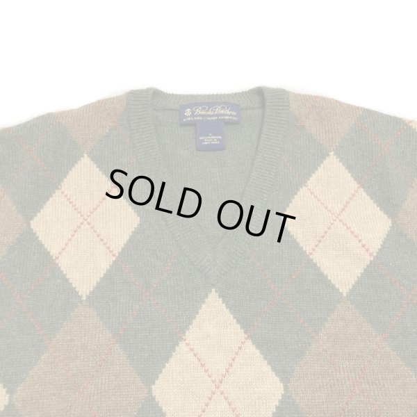 画像4: 90's〜   DEAD STOCK   ”BROOKS BROTHERS”　LAMBSWOOL ARGYLE PATTERN KNIT (4)