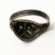 画像7: ”BULLDOG” MOTIF BRASS RING WITH GREEN EYES　13号　(5) (7)