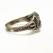 画像2: ”BULLDOG” MOTIF BRASS RING WITH GREEN EYES　17号　(2) (2)