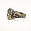 画像3: ”BULLDOG” MOTIF BRASS RING WITH GREEN EYES　17号　(2) (3)