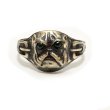 画像1: ”BULLDOG” MOTIF BRASS RING WITH GREEN EYES　20号　(4) (1)