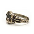 画像2: ”BULLDOG” MOTIF BRASS RING WITH GREEN EYES　20号　(4) (2)