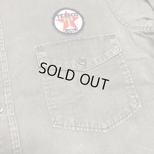 画像11: 50's "DICKIES"　「TEXACO」COTTON TWILL WORK SHIRTS　WITH EMBROIDERY　BLACK (11)